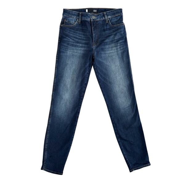 KUT Diana Fab Ab Skinny Jeans Women's Sz 4 Blue Dark Wash high rise Bodycon - Picture 1 of 14